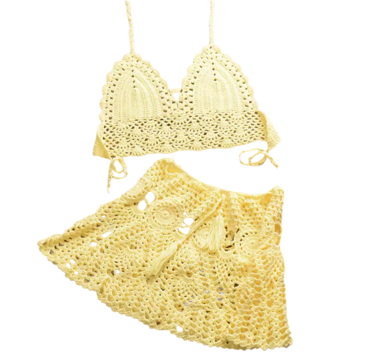 Mariyah Crotchet Mini Skirt Set
