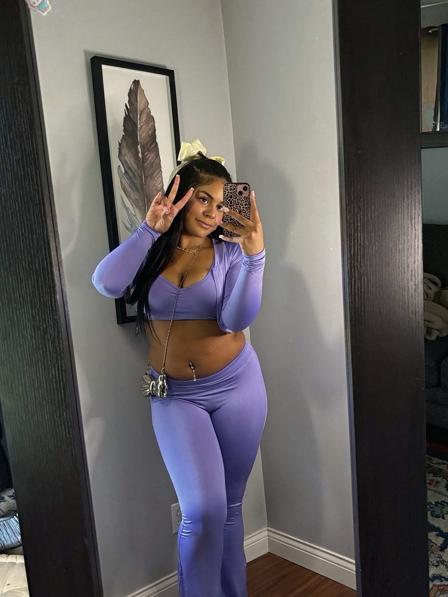 Lilac 3-Piece Pants Set