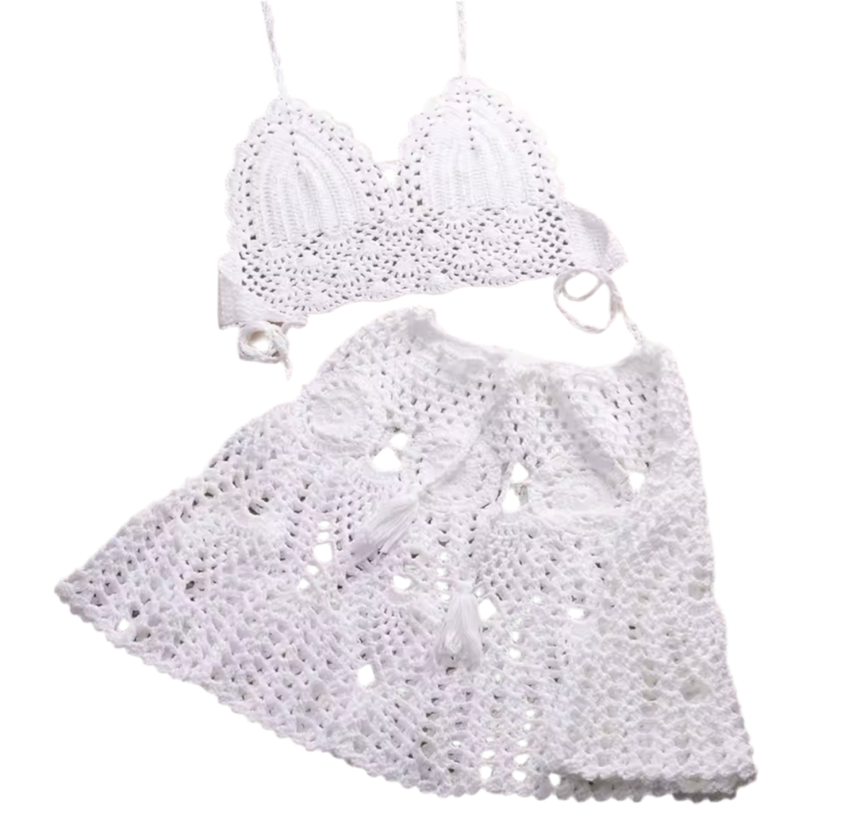 Mariyah Crotchet Mini Skirt Set