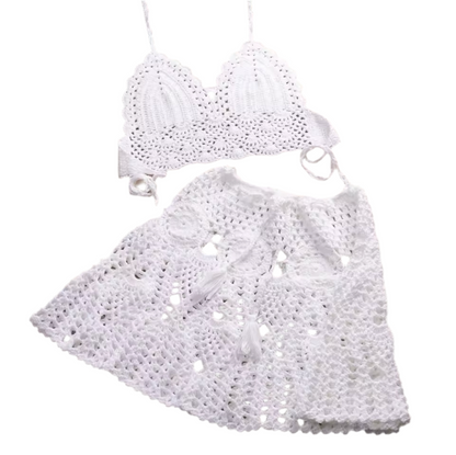 Mariyah Crotchet Mini Skirt Set